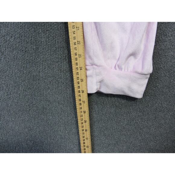 Juicy Couture Velour Joggers Womens Large Pants Rhinestone Retro Vibes Baby Pink - Picture 9 of 11